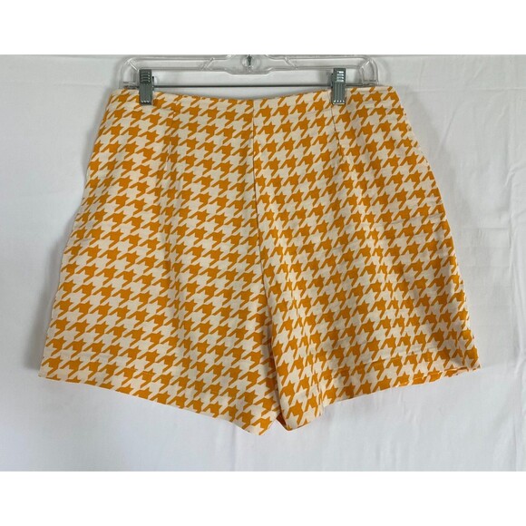 ALLMA  Women's Skort Houndstooth Gold Buttons Front Spring Summer Size S/M - Picture 2 of 10